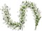 Spring Flower Garland, 6FT Not Withering Garland,Wildflower Floral Garlands for Decoration for Indoor Door Window Wall Arch Background Home Farmhouse Decor (White)